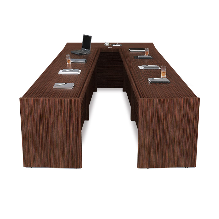 흑단 클레버 연결식 테이블(V자형) 회의용  회의실 탁자