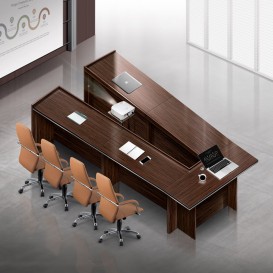 흑단 클레버 연결식 테이블(V자형) 회의용  회의실 탁자