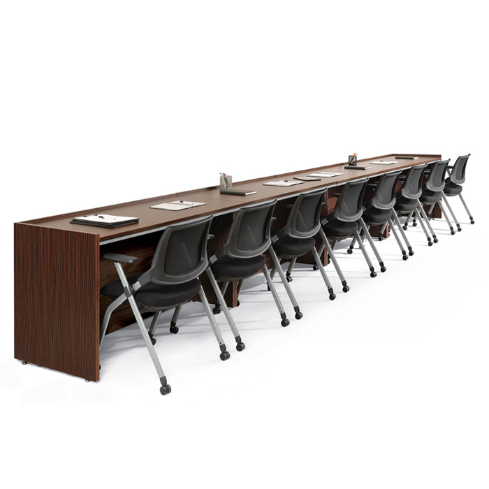 흑단 클레버 연결식 회의용 탁자[일자형] 회의실 테이블