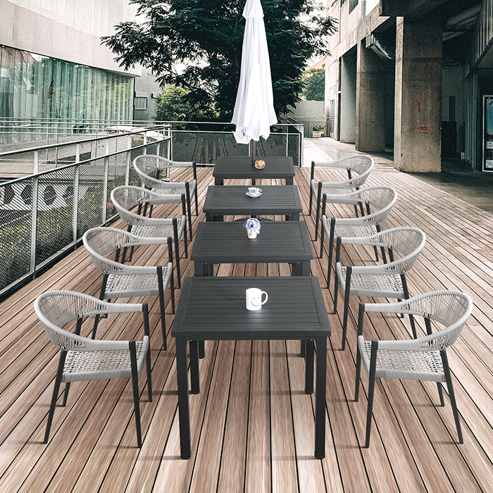 펠타 라탄 의자 HFC-5158 야외용 카페 정원 커피숍
