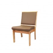 MS-02 고무나무 원목 개인 의자 목재의자 교회 예배용 의자