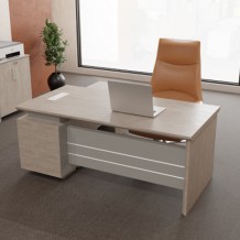 LMD-605S 화이트오크5 사이드포함 회장실 중역용책상 고급 변호사실