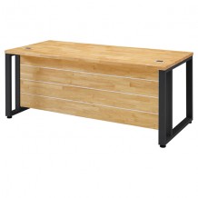 PMT-540R P-미르 고무나무 원목 철재/sus 중역 원목책상 국산