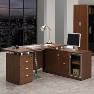 BAO-D2 바오 사이드형 내추럴월넛 중역용 팀장 임원용책상