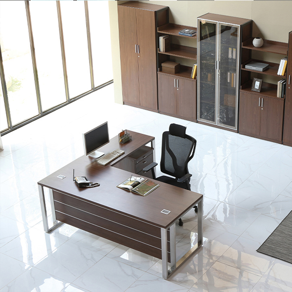 MRS-SU미르 중역책상 내추럴월넛 서스 국산