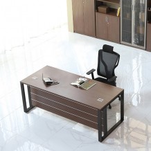 MRD-ST 미르 스틸 내추럴월넛 사이드별도  중역용 팀장 임원책상