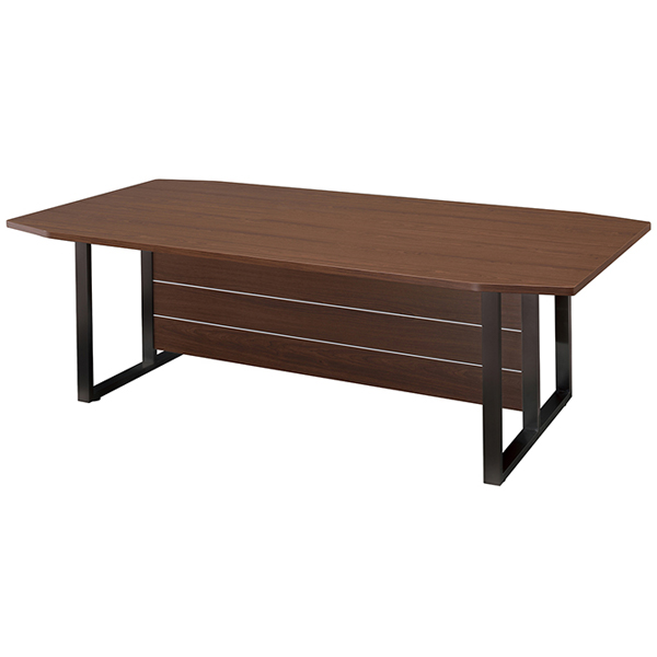 MST119 미르 회의용테이블 내추럴월넛 스틸 서스 W1800 중역용