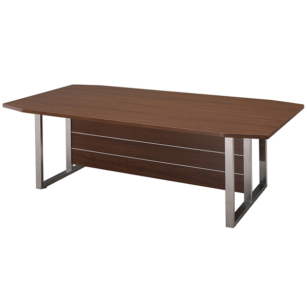 MST119 미르 회의용테이블 내추럴월넛 스틸 서스 W1800 중역용