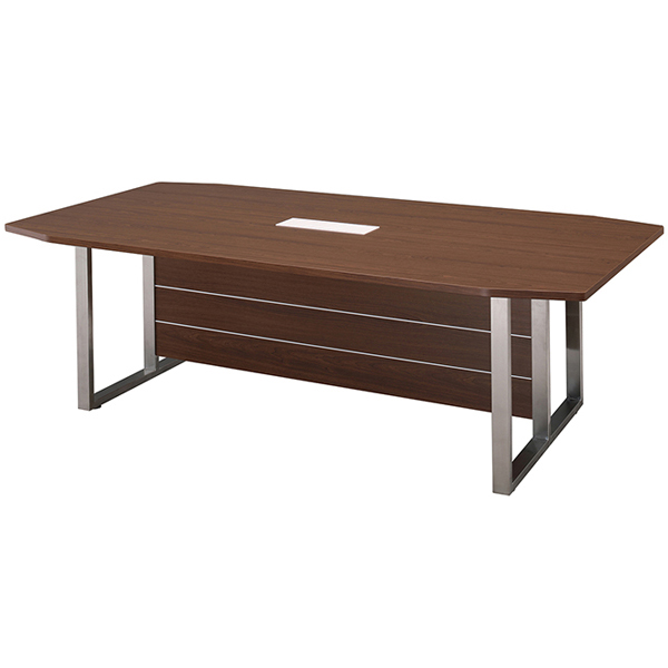 MST119 미르 회의용테이블 내추럴월넛 스틸 서스 W1800 중역용