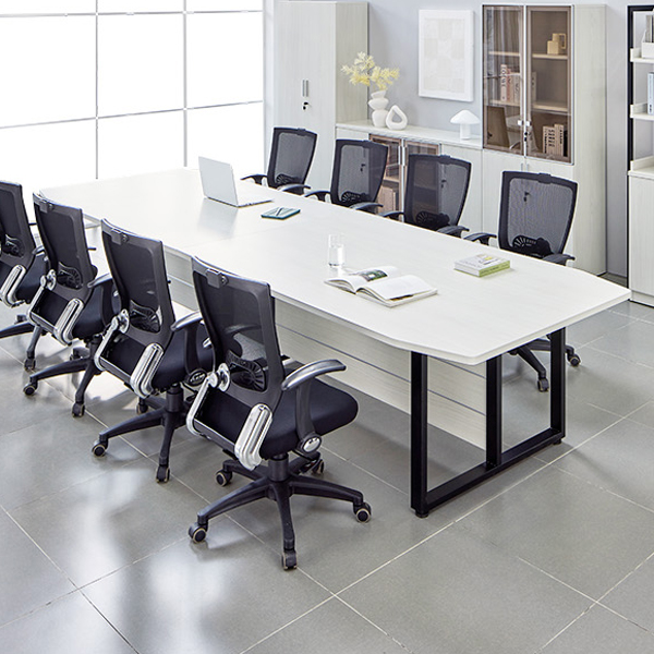 MST239 미르 중역용 회의용 테이블 3600 2연결 스틸 서스 지단오크