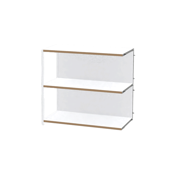 뮤보 목재형 2단장 연결장 모듈책장 수납장