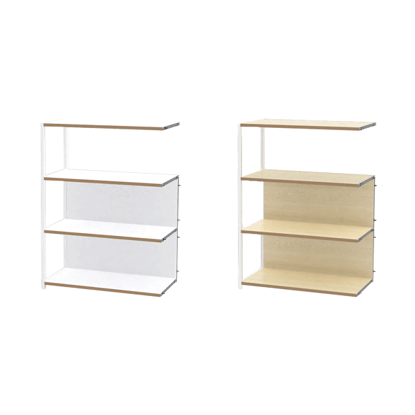 뮤보 목재형 3단 엔드장 모듈책장 수납장